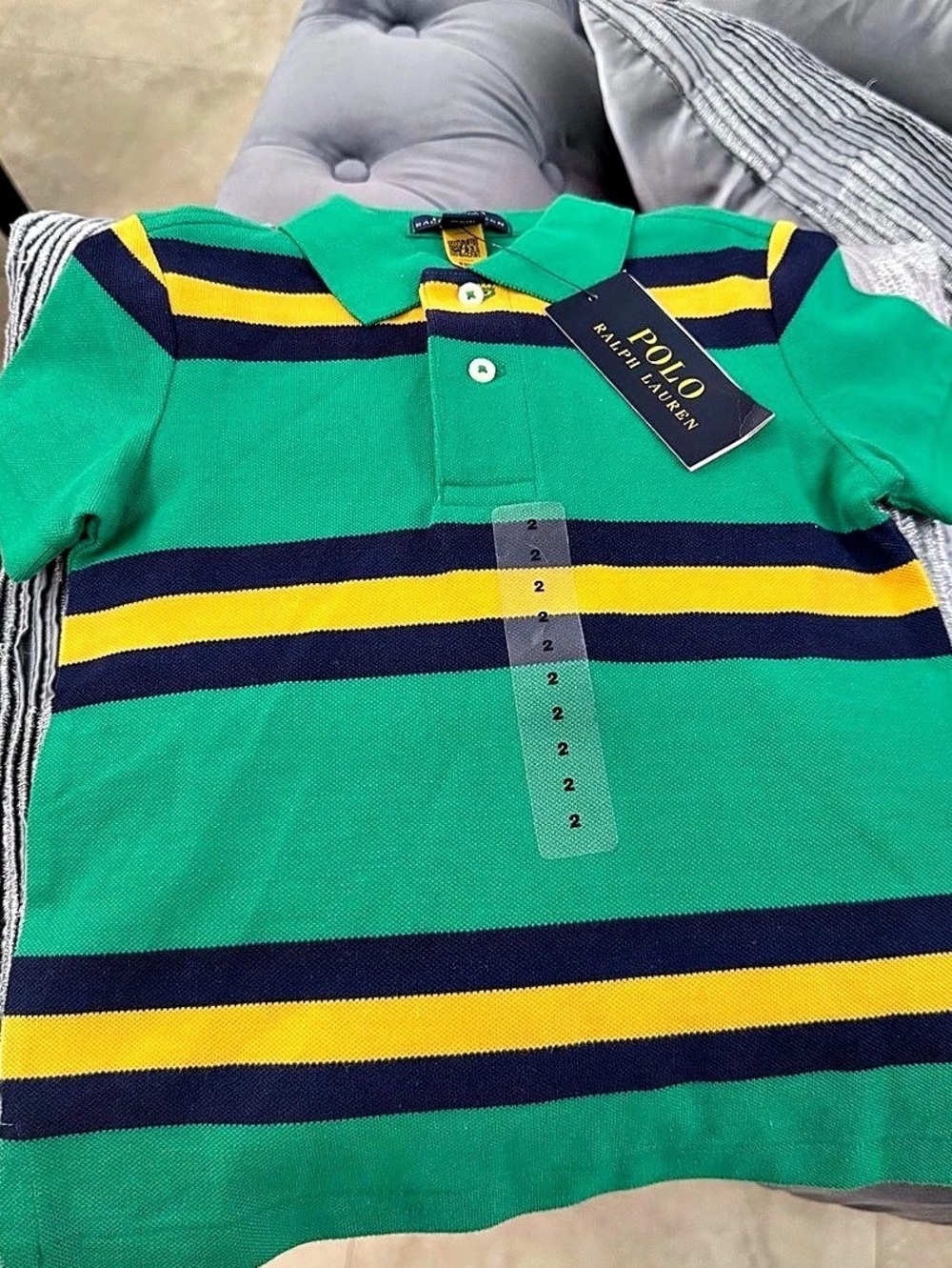 Polo Ralph Lauren Toddler Boys Striped Cotton Mesh Polo Shirt Boys' Striped Polo